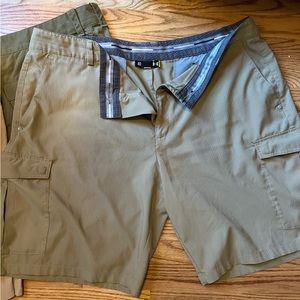 Under Armour Shorts Nylon cargo shorts Hiking Fishing 3 pairs size 40